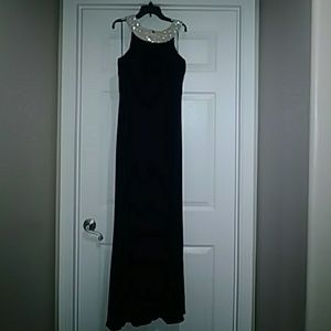 JS BOUTIQUE GOWN SIZE 10 (MIDNIGHT BLUE)
